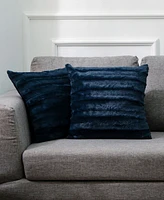 Cheer Collection Plush Reversible Faux Fur 2-Pack Decorative Pillow