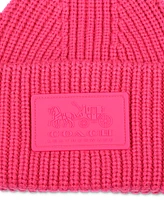 Coach Women's Classic Ribbed Tonal Patch Cuff Beanie