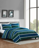 Nautica Knots Cove Cotton Reversible 3 Piece Quilt Set