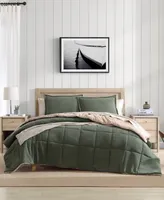 Nautica Beckett Micro Faux-suede to Sherpa Reverse -Pc. Comforter Set