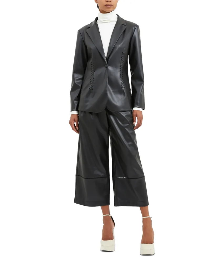 French Connection Women's Corlenda Faux-Leather Blazer