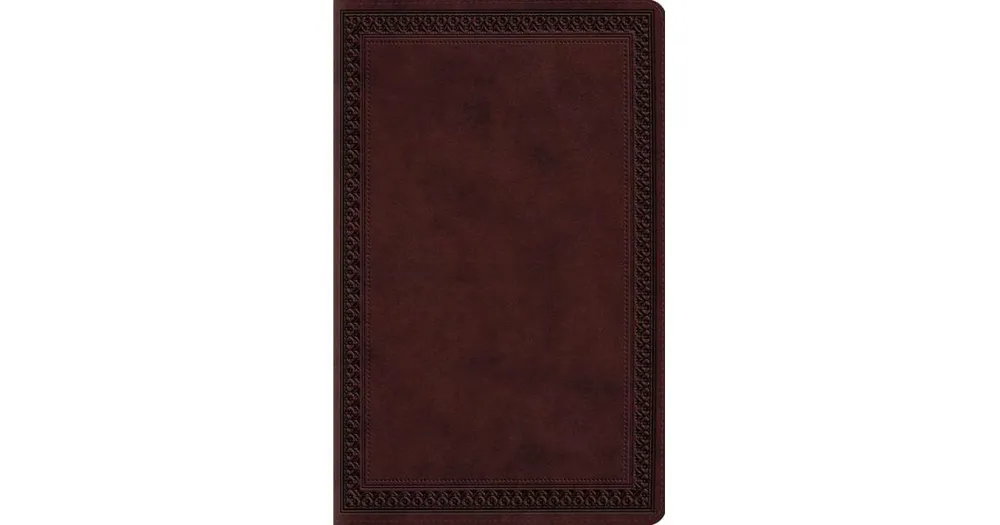 Esv Large Print Value Thinline Bible (TruTone, Mahogany, Border Design) by Crossway