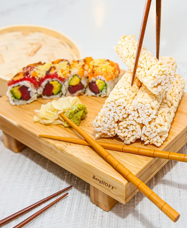 Joyce Chen Burnished Bamboo Sushi Board Set