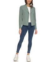 Andrew Marc Sport Women's Sueded Pique Drape Front Cardigan Jacket with Pockets