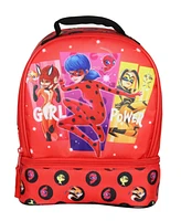 Miraculous Tales of Ladybug Miraculous: Tales of Ladybug & Cat Noir Girl Power Dual Compartment Lunch Box Bag