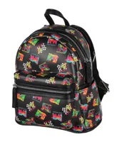 Mtv Music Television '80s Logo Tossed Print Zippered Mini Small Backpack Bag