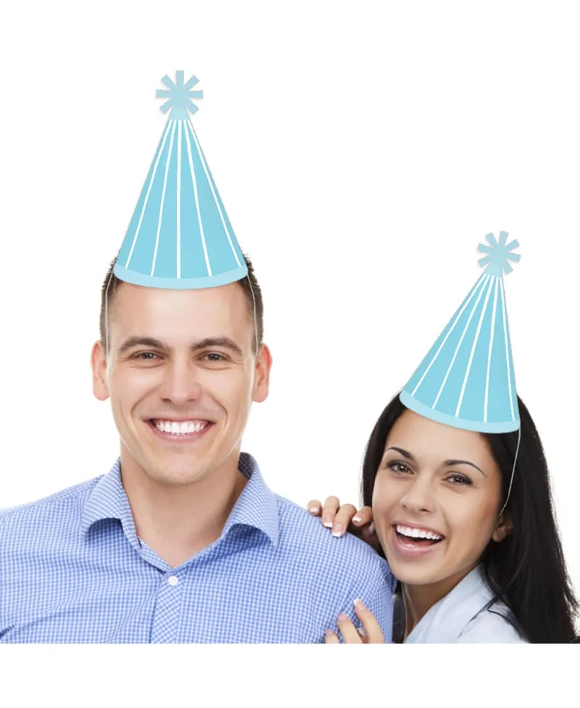 Stripes - Cone Happy Birthday Party Hats