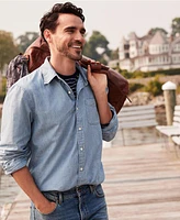 Lands' End Men's Long Sleeve Chambray Shirt