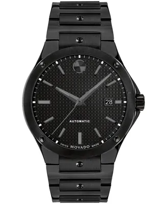 Movado Men's S.e. Automatic Swiss Auto Black Pvd Watch 41mm