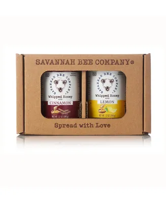 Savannah Bee Company Cinnamon and Lemon 12 Oz Whipped Honey Gift Set