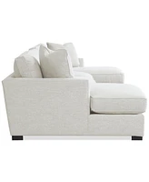 Nightford 146" 3-Pc. Fabric Double Chaise Sectional, Created for Macy's