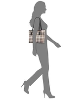 Giani Bernini Saffiano Plaid Tote, Create for Macy's