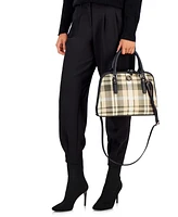 Giani Bernini Saffiano Plaid Dome Satchel, Created for Macy's