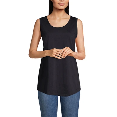 Lands' End Women's Petite Supima Cotton Tunic Tank Top