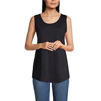Lands' End Women's Petite Supima Cotton Tunic Tank Top