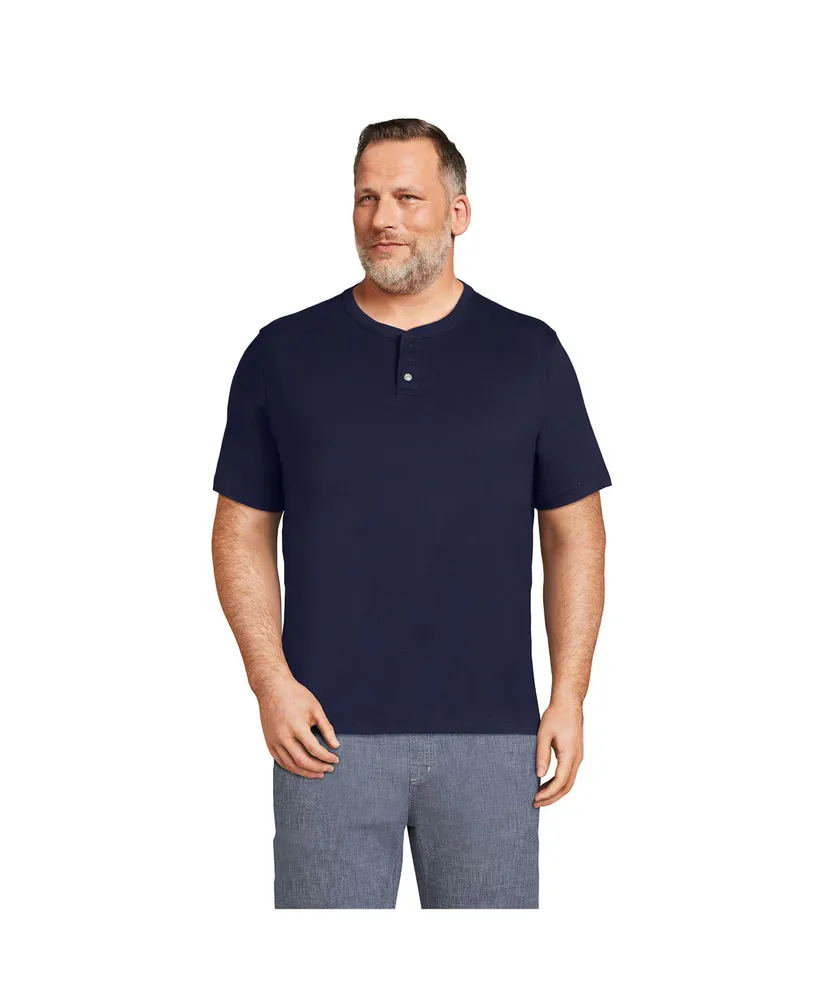 Lands' End Big & Tall Short Sleeve Super-t Henley T-Shirt