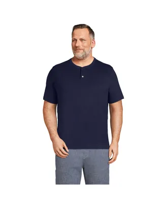 Lands' End Big & Tall Short Sleeve Super-t Henley T-Shirt