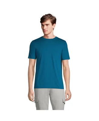 Lands' End Men's Short Sleeve Cotton Supima Tee With Pocket