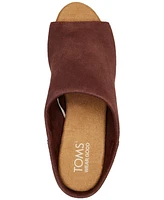 Toms Women's Florence Slip-On Peep Toe Platform Sandals