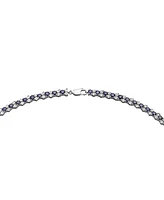 Effy Sapphire (9-7/8 ct. t.w.) & Diamond (7/8 ct. t.w.) All-Around 18" Statement Necklace in Sterling Silver