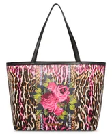 Betsey Johnson Leopard Embroidered Patch Tote