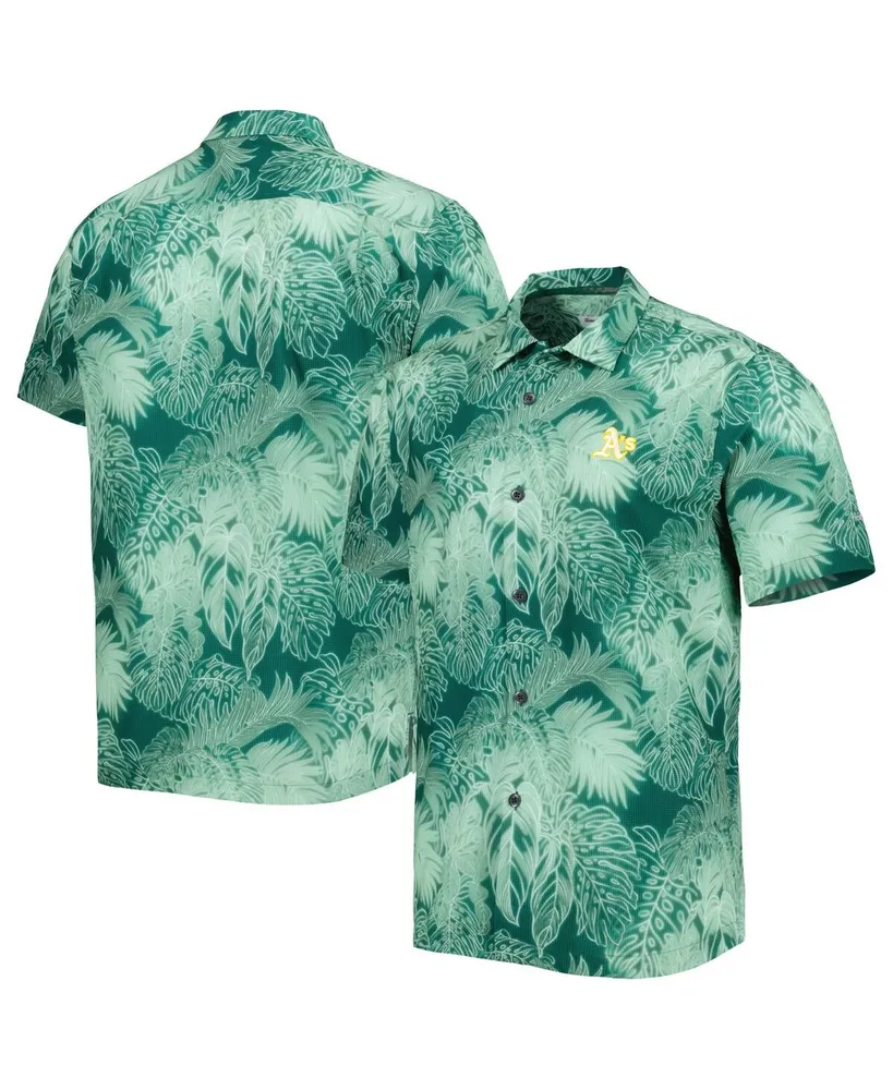 Atlanta Braves Tommy Bahama Bahama Coast Luminescent Fronds IslandZone  Button-Up Camp Shirt - Blue