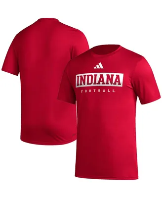 Men's adidas Crimson Indiana Hoosiers Football Practice Aeroready Pregame T-shirt
