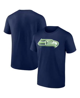 Men's Fanatics College Navy Seattle Seahawks Chrome Dimension T-shirt