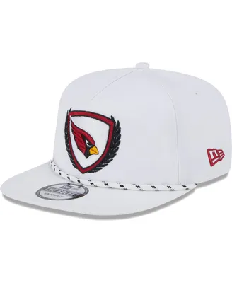 Men's New Era White Arizona Cardinals Tee Golfer 9FIFTY Snapback Hat