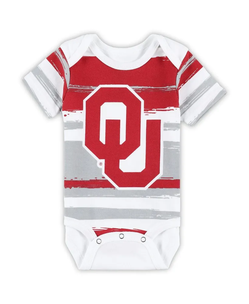 Newborn and Infant Boys Girls White Oklahoma Sooners Team Favorite Bodysuit