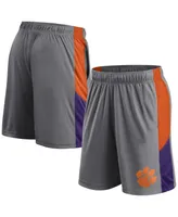 Men's Fanatics Gray Clemson Tigers Logo Shorts