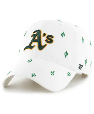 Women's '47 Brand White Oakland Athletics Spring Training Confetti Clean Up Adjustable Hat