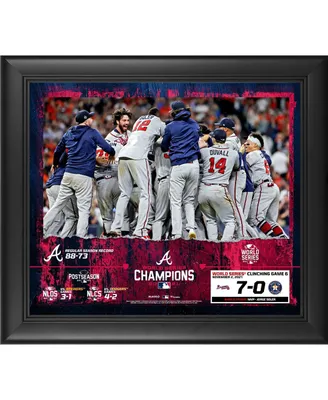 Atlanta Braves 2021 Mlb World Series Champions Framed 15'' x 17'' Collage