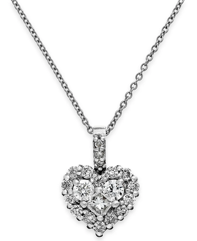 Effy Diamond Heart Pendant Necklace (5/8 ct. t.w.) 14k White or Yellow Gold