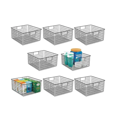 Sorbus 2-Piece Plastic Organizer Storage Bins with Dividers Set