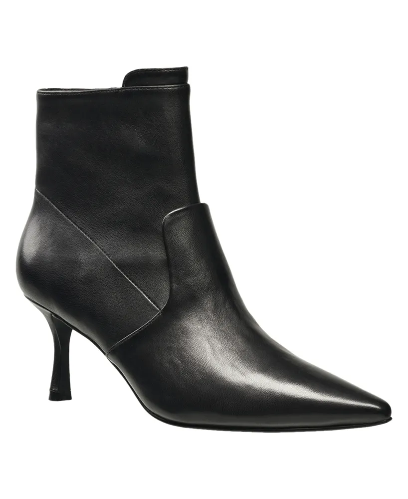 French Connection Women's London Pointed Toe Leather Dress Booties