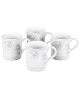 Le Creuset Stoneware 14 Oz Mug with Marble Applique - White