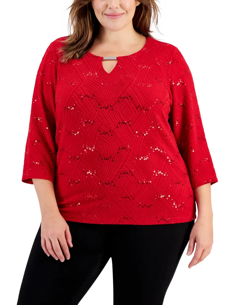 JM Collection Printed Hardware Top, Created for Macy's - Macy's