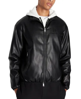 A|X Armani Exchange Men's Faux-Leather Jacket