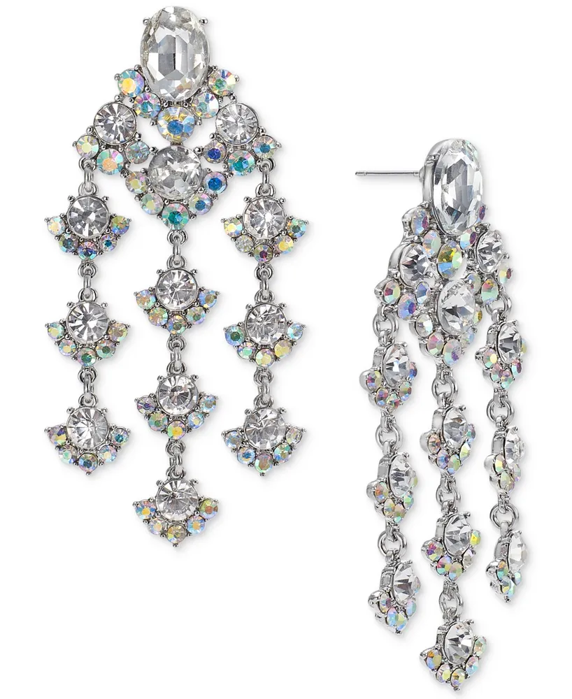 I.n.c. International Concepts Silver-Tone Chandelier Crystal Earrings, Created for Macy's