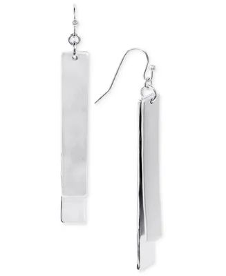 Style & Co Mixed-Metal Double Bar Linear Earrings, Created for Macy's