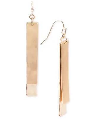 Style & Co Mixed-Metal Double Bar Linear Earrings, Created for Macy's