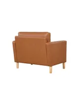 Lifestyle Solutions 39.8"W Faux Leather Upholstered Morris Chair