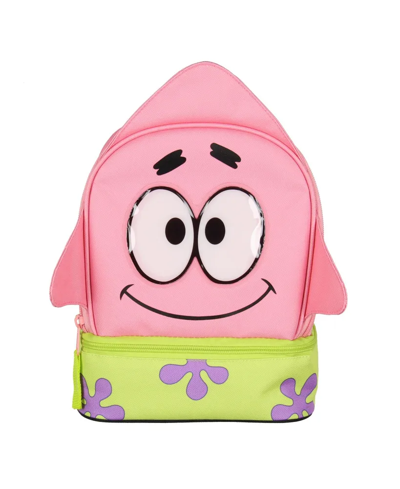 SpongeBob SquarePants Lunch Box Patrick Star 3D Character Dual Compartment Insulated Lunch Bag Tote