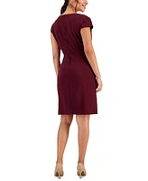 Connected Plus Short-Sleeve Sheath Dress