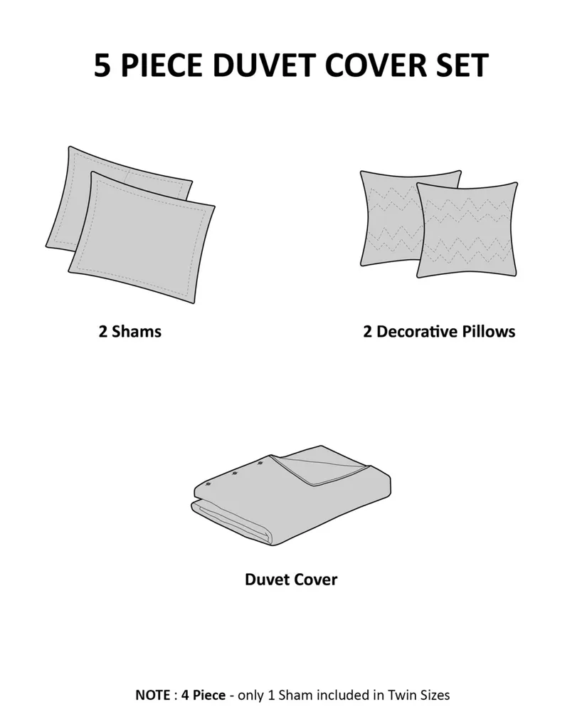 Intelligent Design Dorsey Floral 5-Pc. Duvet Cover Set, Full/Queen