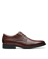 Clarks Men's Collection Whiddon Leather Plain Toe Lace Up Dress Oxfords