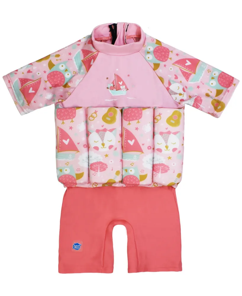 Splash About Toddler Girls Owls Printed Sleeved Floatsuit