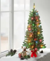 Puleo 3' Pre-Lit Artificial Fraser Fir Tree Multi Lights