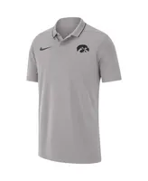 Men's Nike Gray Iowa Hawkeyes 2023 Coaches Performance Polo Shirt